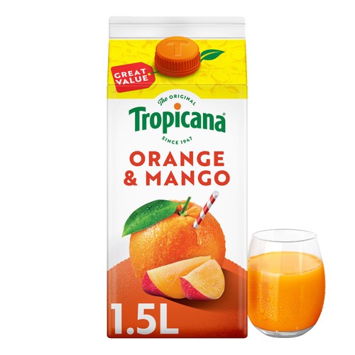 Tropicana Pure Orange & Mango Fruit Juice 1.5l