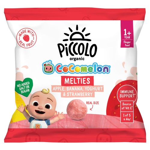 Piccolo Organic Melties Apple, Banana Yoghurt & Strawberry 1+yrs
