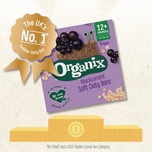 Organix Blackcurrant Oaty Bars Organic Toddler Snacks Multipack 6x23g thumbnail 3