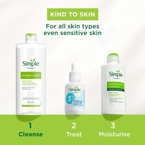 Simple Micellar Water Cleansing 400ml thumbnail 2