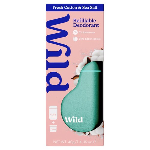 Wild Aqua Case and Fresh Cotton & Sea Salt Deo Starter Pack