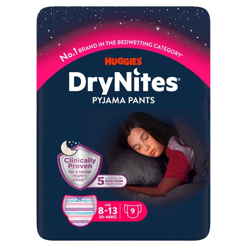 Huggies Drynites Pyjama Pants 8-13 Girl