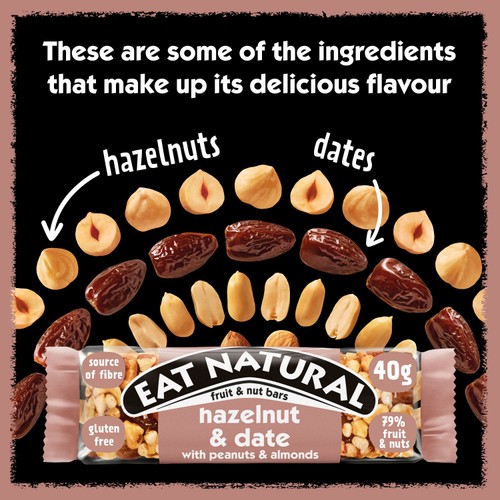 Eat Natural Cereal Bar Hazelnut Date & Peanut thumbnail 2