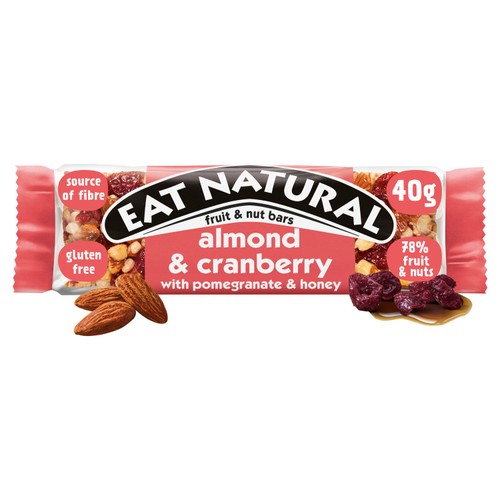 Eat Natural Fruit & Nut Bars Almond & Cranberry with Pomegranate & Honey Bar 40g
