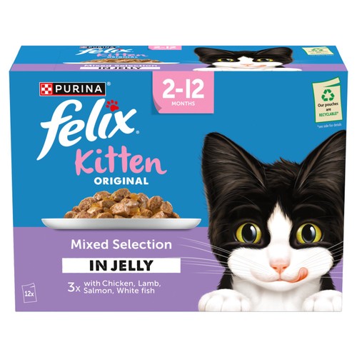 Felix Original Kitten Mixed Selection In Jelly Wet Cat Food  thumbnail 2