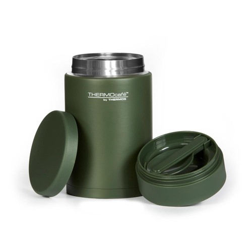 Thermocafe Food Flask With Spoon Matt Green 400ml thumbnail 2
