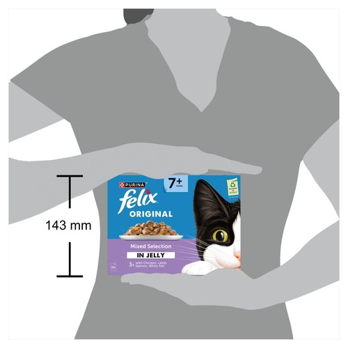 Felix Original Senior 7+ Mixed Selection In Jelly Wet Cat Food thumbnail 3
