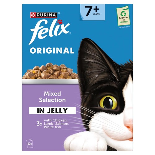 Felix Original Senior 7+ Mixed Selection In Jelly Wet Cat Food thumbnail 4