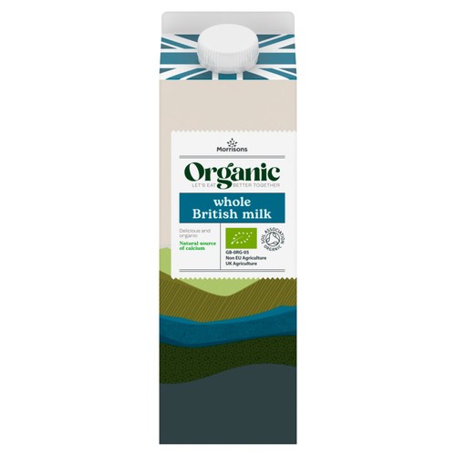 Morrisons Organic Whole Milk 1L
