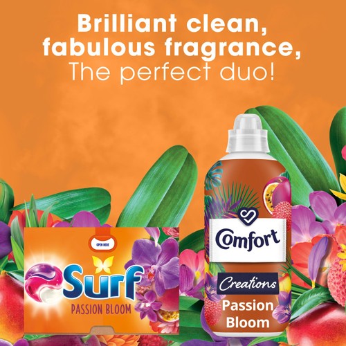 Surf 3 in 1 Laundry Washing Detergent Capsules Passion Bloom 26 Washes thumbnail 2