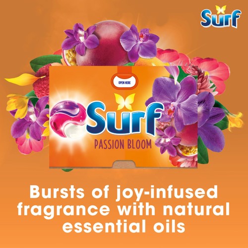 Surf 3 in 1 Laundry Washing Detergent Capsules Passion Bloom 26 Washes thumbnail 3