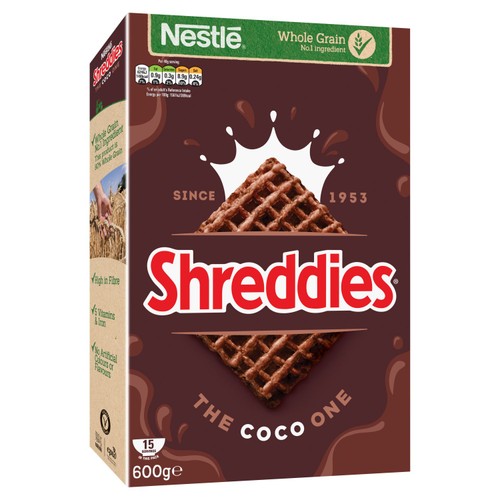 Nestle Shreddies Coco Chocolate Cereal 600g thumbnail 2