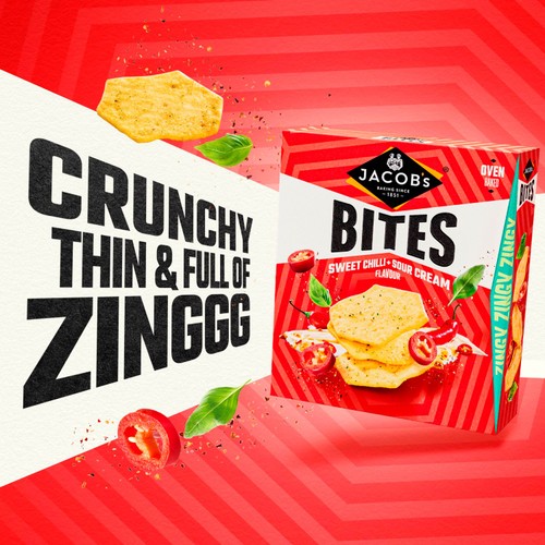 Jacob's Bites Sweet Chilli & Sour Cream Crackers  thumbnail 3