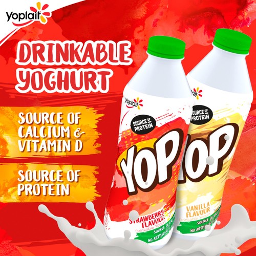 Yop Strawberry Flavour Yogurt Drink  thumbnail 2