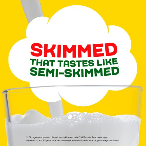 Arla BOB Skimmed Milk 1L Tastes like Semi Skimmed thumbnail 2