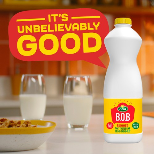 Arla BOB Skimmed Milk 1L Tastes like Semi Skimmed thumbnail 3