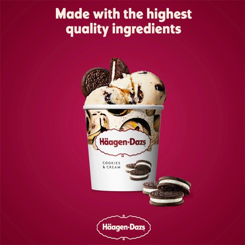 Haagen Dazs Cookies & Cream Ice Cream thumbnail 2