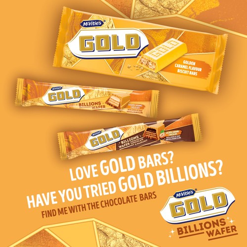 McVitie's Gold Bars 14 x 18.3g thumbnail 4