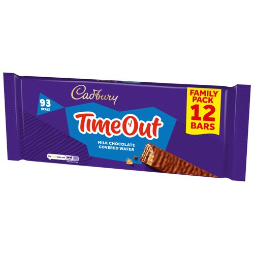 Cadbury Timeout Chocolate Wafer Bars 12 x 18g