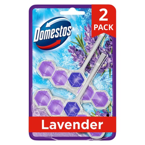 Domestos Power 5 Toilet Rim Block Lavender 2x 50g
