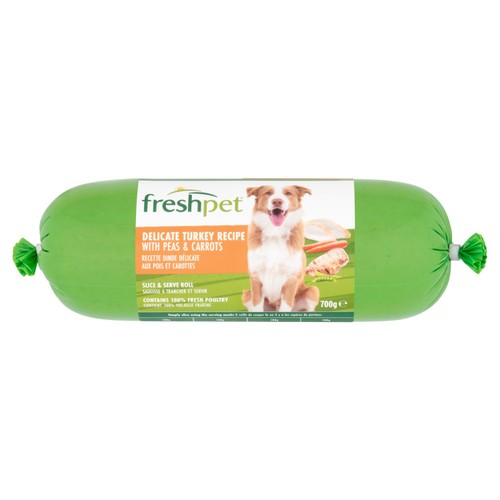 Freshpet Dog Roll Delicate Turkey Recipe With Peas & Carrots