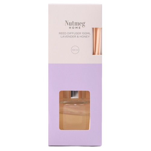 Nutmeg Home Reed Diffuser Lavender & Honey 100ml