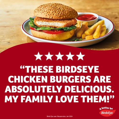 Birds Eye 8 Wholegrain Breaded Chicken Burgers 400g thumbnail 2