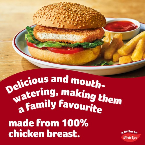 Birds Eye 8 Wholegrain Breaded Chicken Burgers 400g thumbnail 3