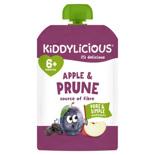 Kiddylicious Apple & Prune Pouch Snack Baby Food 6+ months