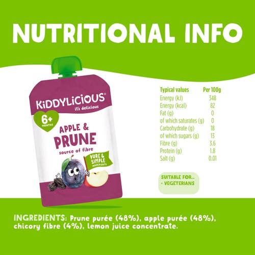 Kiddylicious Prune & Apple Pouch  thumbnail 2