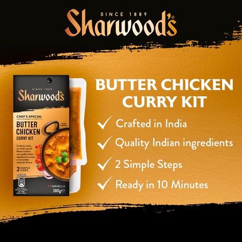 Sharwood's Indian Butter Chicken Curry Sauce Meal Kit 280g thumbnail 5