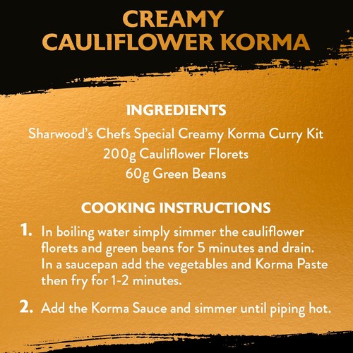 Sharwood's Indian Korma Curry Sauce Meal Kit 280g thumbnail 4