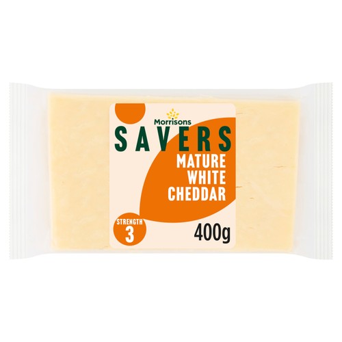 Morrisons Savers Mature White Cheddar 400g