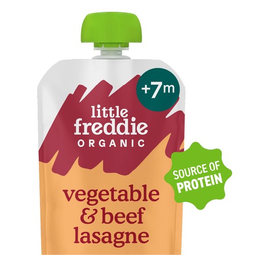 Little Freddie Organic Beef Lasagne with Cheese Baby Food Pouch 7+ Months 130g