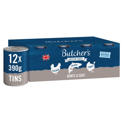 Butcher's Joints & Coat Dog Food Tins 12x390g
