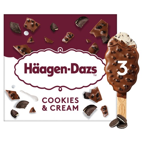 Haagen-Dazs Crunchy Cookies and Cream Ice Cream Stick