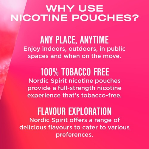Nordic Spirit Raspberry Nicotine Pouches thumbnail 3