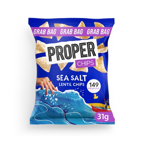 Proper Chips Sea Salt Lentil Chips   31g thumbnail 2