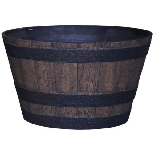 Mims Plastic Whiskey Barrel Planter 38cm