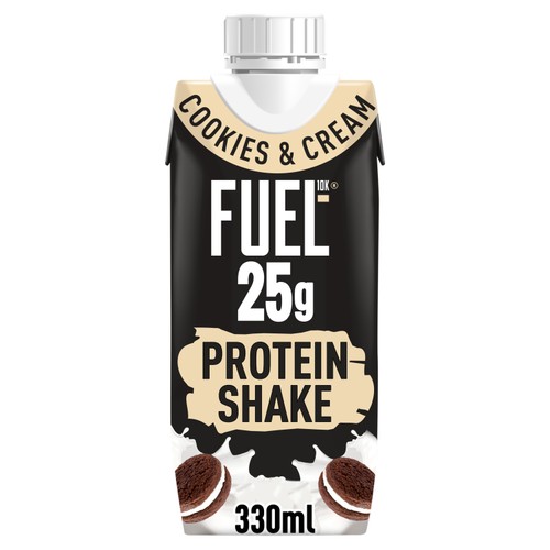 FUEL10K Cookies & Cream 25g High Protein Breakfast Shake Drink