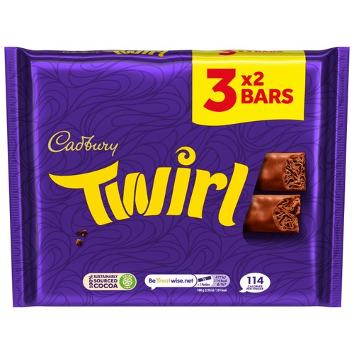 Cadbury Twirl Milk Chocolate 3 x 43 g Multipack thumbnail 2