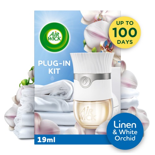 Air Wick Linen & White Orchid Plug In Kit 19ml