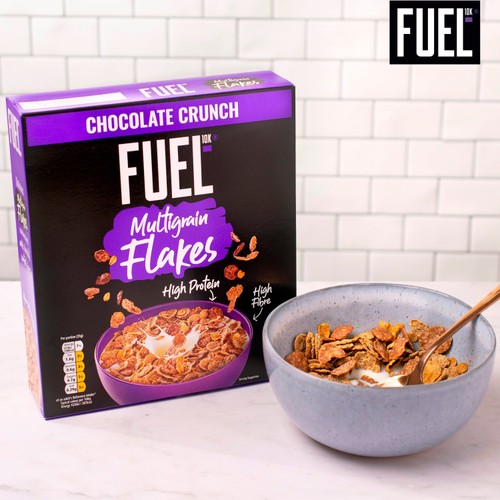 FUEL10K Chocolate Multigrain Flakes High Protein Breakfast Cereal   350g thumbnail 3