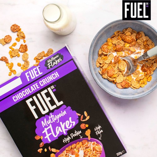 FUEL10K Chocolate Multigrain Flakes High Protein Breakfast Cereal   350g thumbnail 4