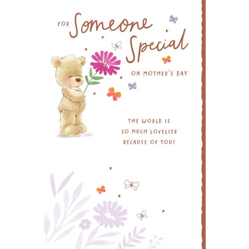 Someone Special Bear Flower Mother's Day Card
