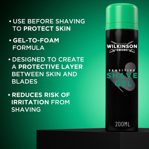 Wilkinson Sword Masterful Shave Sensitive Shave Gel 200ml thumbnail 3