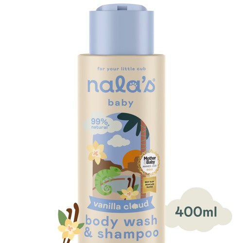 Nala's Baby Body Wash & Shampoo Vanilla Cloud 400ml