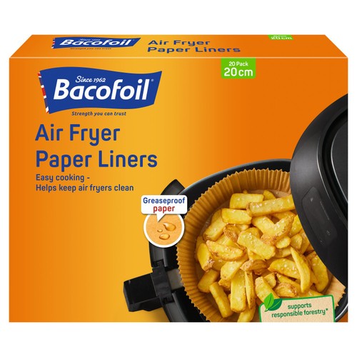 Bacofoil Air Fryer Paper Liners 20 Pack