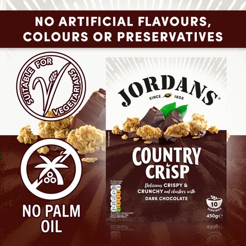 Jordans Country Crisp Dark Chocolate Breakfast Cereal   450g thumbnail 4