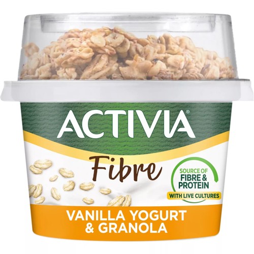 Activia Vanilla & Granola Breakfast Pot With Spoon 165g